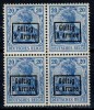 1918 - Ocupatia germana in Romania, Armata 9., Mi.No.3II bloc de 4 nestampilat