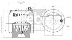 FEBI BILSTEIN 177168 Burduf, suspensie pneumatica