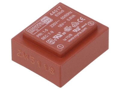 Transformator PCB &amp;icirc;ncapsulat 0,6VA 230V foto