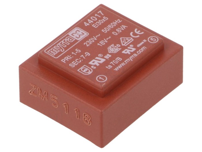 Transformator PCB &icirc;ncapsulat 0,6VA 230V