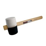 Cumpara ieftin Ciocan cauciuc, alb-negru, coada lemn 910g, Richmann Exclusive