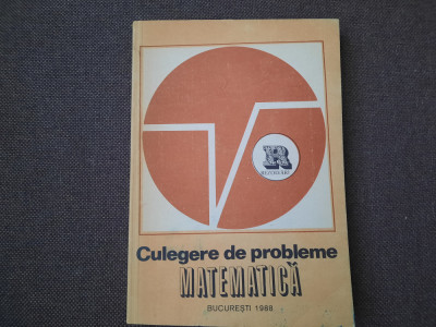 C. CARBUNARU--CULEGERE DE PROBLEME DE MATEMATICA - 1988 VOL 2/REZOLVARI foto