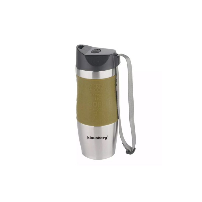 Termos din inox, portocaliu, capacitate 380ml, Klausberg