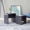 VidaXL Set măsuțe de cafea gri extralucios 48x30x45 cm lemn prelucrat 802893