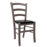 Scaun Paesana - cadru gri - imitatie piele wenge - 21835