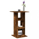 vidaXL Masă bar cu depozitare, stejar fumuriu, 60x60x102 cm, lemn