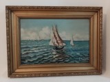 Ulei pe p&acirc;nză o lucrare foarte veche, Marine, Realism