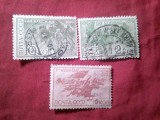 Serie mica URSS 1930 - 10 Ani Armata , 3 valori stampilate