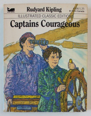 CAPTAINS COURAGEOUS by RUDYARD KIPLING , illustrations by MITSU YAMAMOTO , 1983, PREZINTA INSEMNARI PE PAGINA DE TITLU * foto
