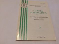 GAZETA MATEMATICA NR 3 /2007--RF21/2 foto