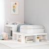 VidaXL Noptieră cu birou, alb, 232x112x75 cm lemn masiv de pin 855760