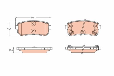 TRW GDB3641 set placute frana,frana disc foto
