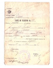 Carte de alegator Bihor 1926