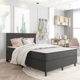 Cumpara ieftin Cadru pat continental, gri, 180x200 cm, material textil