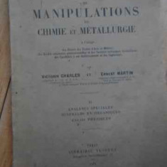 Regueil De Manipulations De Chimie Et Metallurgie - Victorin Charles, Ernest Martin ,520643