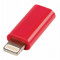 Adaptor USB lightning tata micro USB mama, rosu