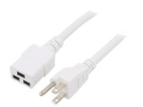 Cablu Alimentare IEC C19 Mamă la NEMA 5-15 Mufă 5m Alb