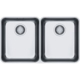 Chiuveta Franke Aton 122.0536.341 ANX 120, 770x450 mm, Montare sub blat, 2 cuve, Inox satinat