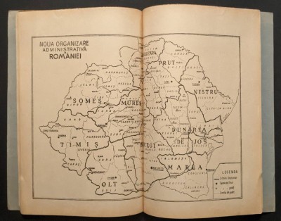 rara 1938 NOUA ORGANIZARE ADMINISTRATIVA TERITORIALA a ROMANIEI pe REGIUNI cu Note Explicative Lege Legislatie Administratie Edilitare Comasare judete foto