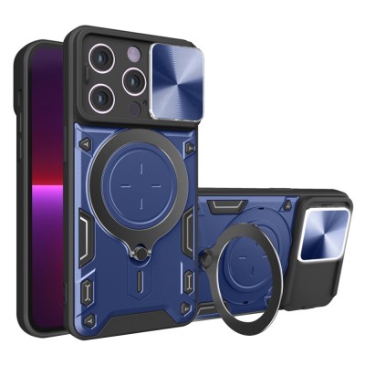 Husa iPhone 13 Pro Techsuit CamGuard Pro, albastru foto