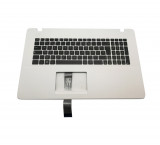 Palmrest carcasa superioara cu tastatura Asus X751LD US alb