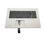 Palmrest carcasa superioara cu tastatura Asus x751MJ US alb