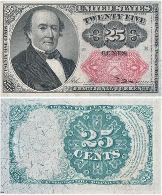 1874, 25 Cents (P-123a) - Fractional Currency - SUA - stare CU foto
