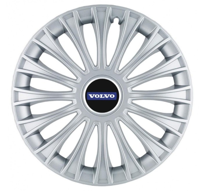 Set 4 Capace Roti, potrivite jantelor de R14, pentru Volvo, model dino cromat
