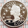 1330 San Marino 10000 Lire 1997 Millennium Euro (tiraj 30.000) km 372 UNC argint, Europa
