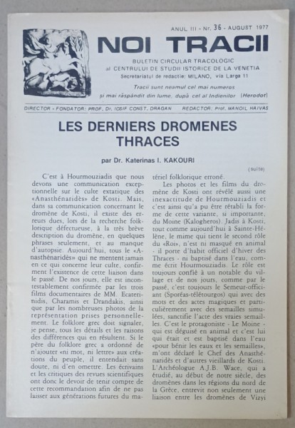 NOI TRACII , BULETIN CIRCULAR TRACOLOGIC , NR.36 , 1977