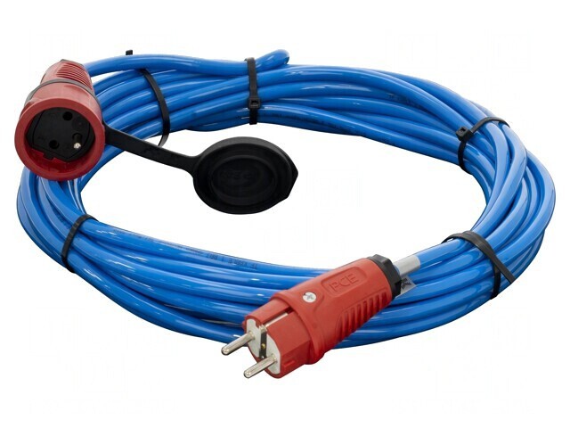 Prelungitor alimentare 10m albastru 16A 3x1,5mm2