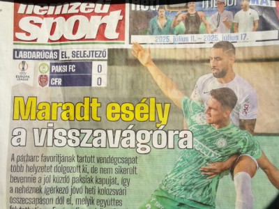 NEMZETI SPORT - - - 11 iul. 2025, an 123, nr. 184 foto