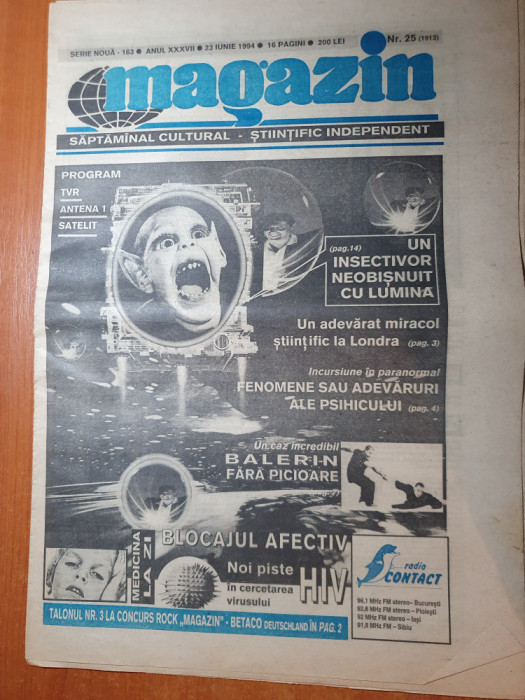 ziarul magazin 23 iunie 1994- articole despre alain delon