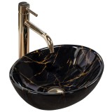 Lavoar pe blat Rea Sofia Mini Black Marble Shiny