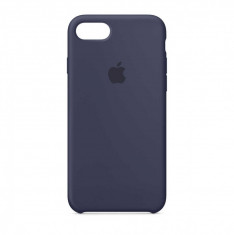 Husa iPhone 7 Plus / 8 Plus Bleumarin Carcasa Silicon Premium Slim Logo foto