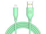 Cablu silicon Tellur USB to Lightning, 3A, 1m, verde