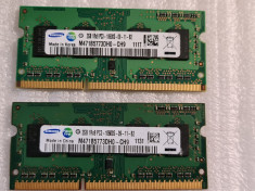 Memorie RAM laptop SAMSUNG 2GB DDR3 1333MHZ PC3-10600 204-PIN - poze reale foto