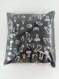 Perna cu Modele Penis, 30x30 cm, Negru