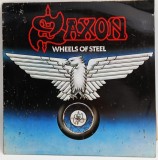 Saxon &lrm;&ndash; Wheels Of Steel NM / VG vinil LP disc rock heavy metal Carrere Franta 1980