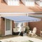 vidaXL Marchiză Retractabilă Automată Albastră și Albă 400 x 300 cm