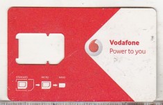 bnk card Cartela telefonica de colectie - suport pentru SIM Vodafone - Power to you