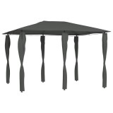 Cumpara ieftin Pavilion cu huse pentru stalpi, antracit, 3x4x2,6 m, 160 g/m&sup2;