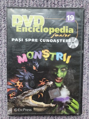 DVD Enciclopedia Junior nr. 19. Pasi spre cunoastere - Monstrii, ca nou foto