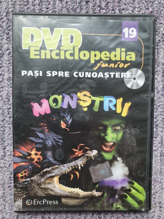DVD Enciclopedia Junior nr. 19. Pasi spre cunoastere - Monstrii, ca nou