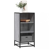 VidaXL Dulap, gri sonoma, 35,5x35x76 cm, lemn prelucrat și metal