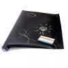 Tabla Autocolanta Neagra 45x200cm + 5 Crete Colorate - Tabla de scris reutilizabila, Folie Vinil, Ideal Copii, Note, Pictura