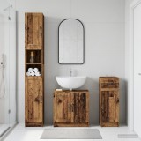 Cumpara ieftin Set de cabinet pentru baie cu 3 piese UTRECHT Lemn vechi