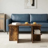 vidaXL Masă de cafea Stejar Afumat 87 x 50 x 45 cm Lemn prelucrat 8001059