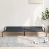 Pat &icirc;nălțat pentru c&acirc;ini negru 150x90x20 cm Textilenă și oțel