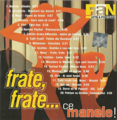 CD Frate, Frate...Ce Manele!, original: Bairam, Nasu, Gashka, Sorinel Pustiu foto